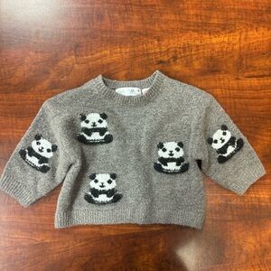 Zara Charcoal Knit Baby Sweater